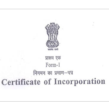 Certificate of Incorporation